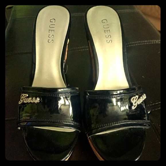 Guess Shoes - Guess patent leather cork wedge sandal
